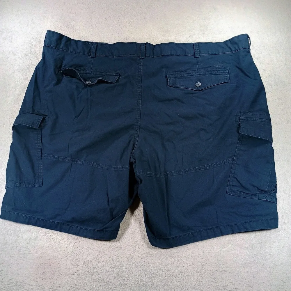 IZOD Mens‎ Saltwater Stretch Cargo Shorts Navy Blue 50 Utility Pockets